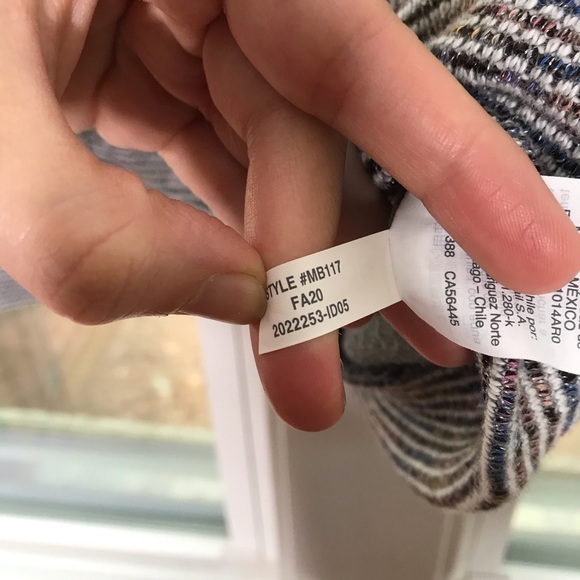 Madewell Textured Turtleneck Striped Rainbow Sparkle Pullover Sweatshirt Top - Picture 15 of 15